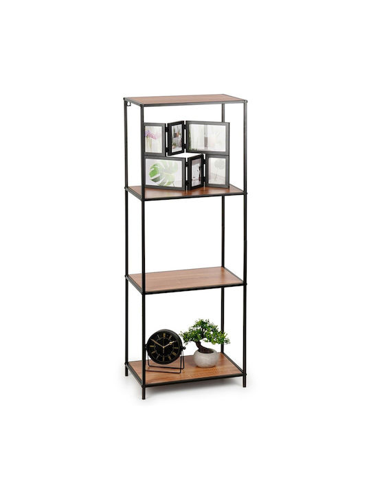 Bücherregal Schwarz 46x30x130cm