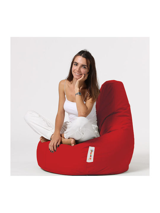 Πουφ Πολυθρόνα Αδιάβροχη Drop Κόκκινο 80x80x80cm