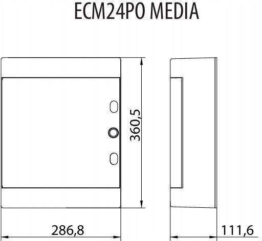 ETI Wall mounted 12-Elements Fuse Box with 2 Rows