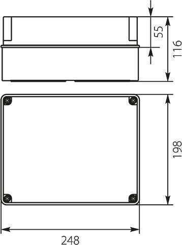 Elektro-plast Surface-mounted Hermetic Housing 248x198x106mm Ip65 Grey Oh-4b.1 29.45
