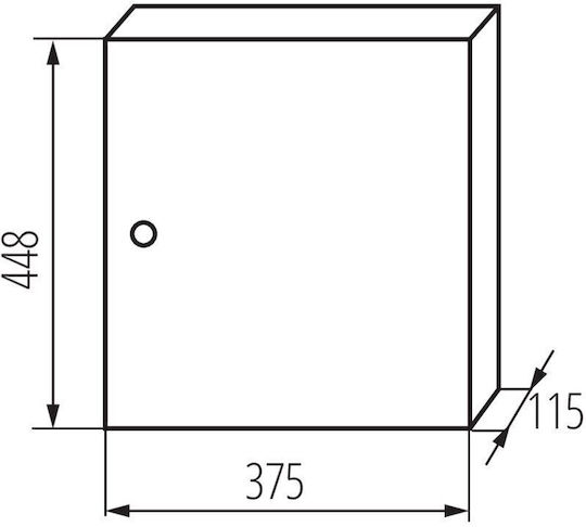 2x12 Cutie De Siguranțe Modulare Metalică Montată Pe Suprafață Ip30 N+pe Clasa I Ușă Albă Kp-db-i-ms-212 Albă 29315