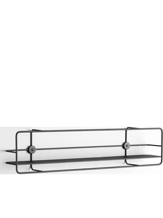 Next Montat pe perete Raft Baie Metal 90x13.5x21cm Neagră