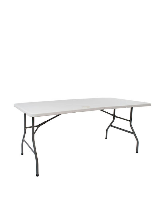 Outdoor Catering Foldable White Table 180x74x74cm