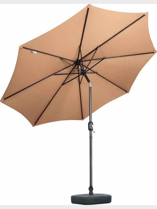Professioneller Rundschreiben Garten- und Terrassen-Sonnenschirm Mit Metallrahmen in Grau F3m
