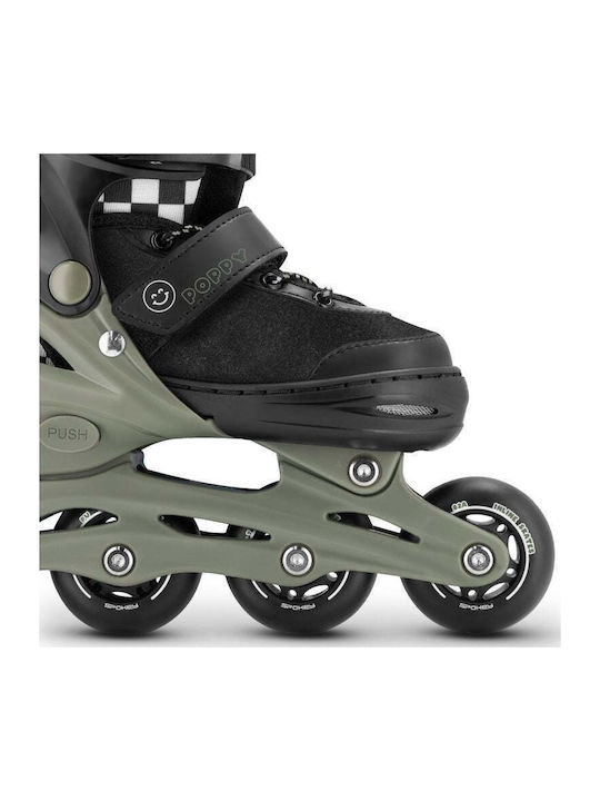 Spokey Skates Inline Einstellbare Rollers Grüne Kinderroller