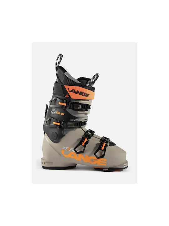 Lange Kinder Ski-Stiefel Beige/Cream