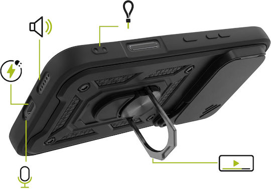 Mayaxess Case Honor 600 Pro Slide Camera Cover Magnetic Ring Black