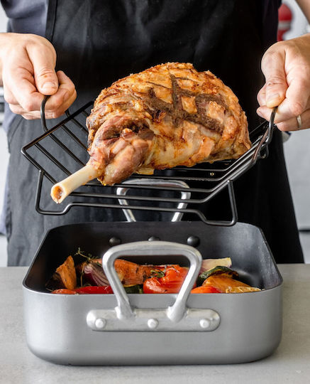 Kitchen Craft Stainless Steel Baking Pan with Non-Stick Interior Coating 28x40cm