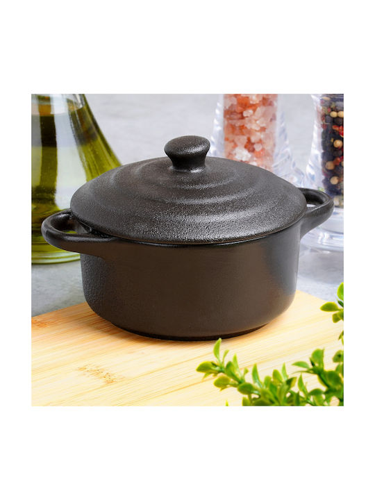 Vilde Vas Rotund Individual Rezistent La Căldură Din Porțelan Cu Capac 13.5x10x5cm