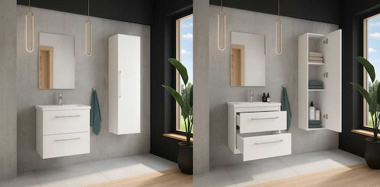 Deftrans Bathroom Vanity Unit With Sink M50xL40xH50cm White Deftrans Bathroom Vanity Unit With Sink M50xL40xH50cm White