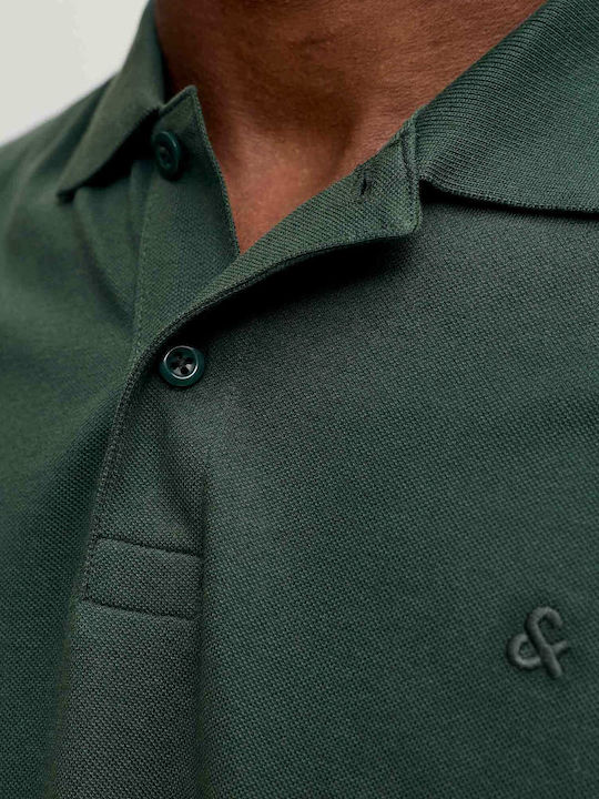 Polo Herrenbluse Kurzarm Dunkelgrün