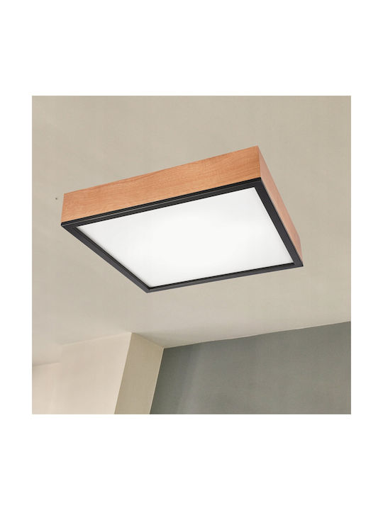 Lamkur Ceiling Mount Light 48cm Brown with Socket E27