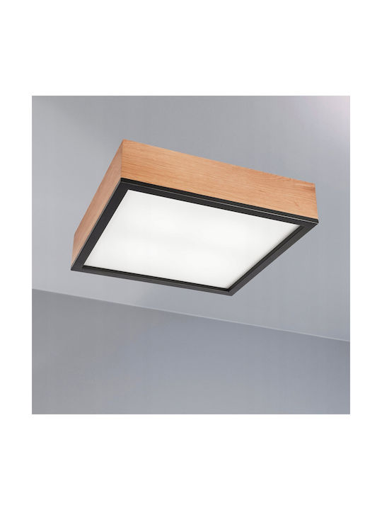 Lamkur Deckenleuchte 39cm Braun mit Fassung E27