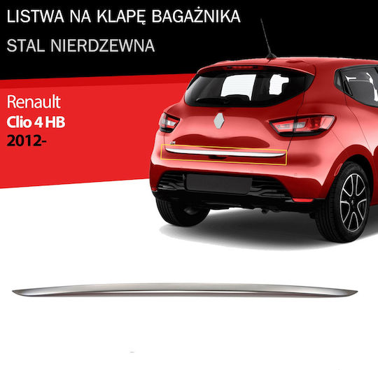Edelstahl Chrom Heckklappe Abdeckung Streifen Renault Clio 4 Hb 2012