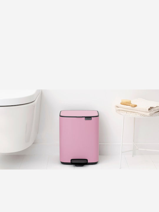 Brabantia Металическа Кошница За Баня Софт Клоуз 7л Розова