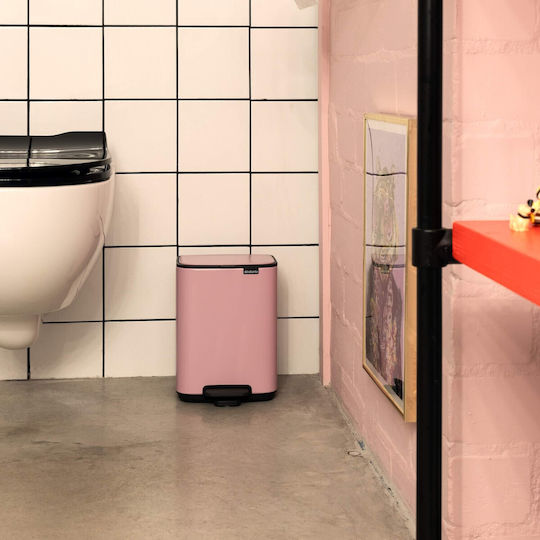 Brabantia Металическа Кошница За Баня Софт Клоуз 7л Розова