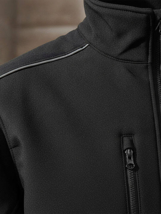 TRA651 Winter Softshell Waterproof and Windproof Men's Jacket Black