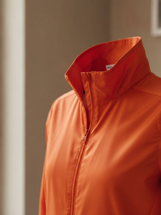 Herren Jacke Lässig Winddicht Orange