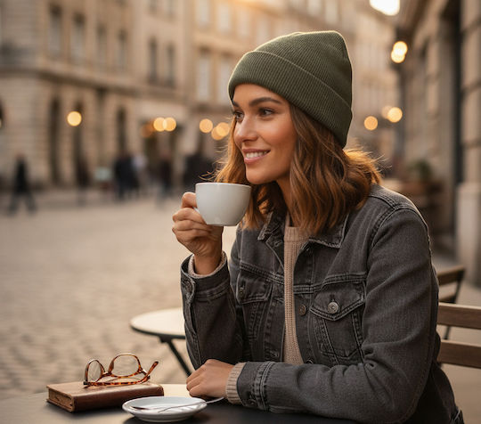 B43R Beanie Căciulă Pentru Bărbați În Culoare Kaki