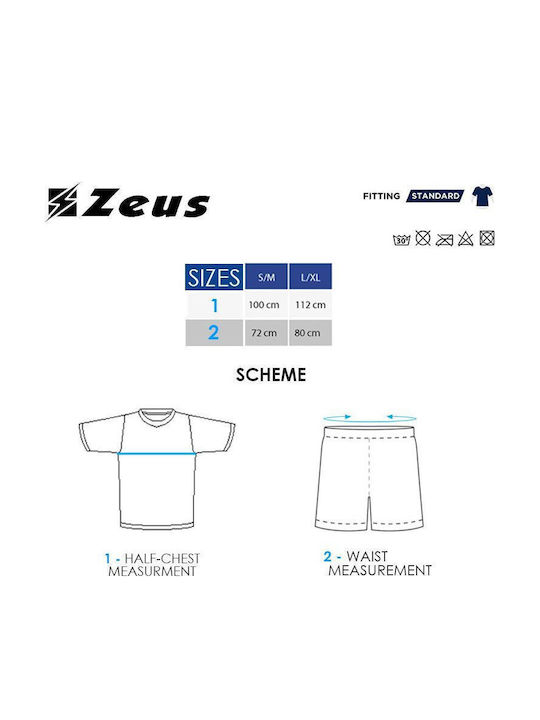 Zeus Kit Mundial Grc Мъжки футболен комплект бял кралско син полиестер