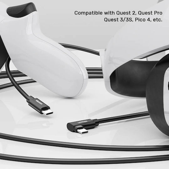 Unitek Uc Vr Link Pro Cable Usb-c To Usb-c 90 Degree 5gps & 60w 5.0m C14094a