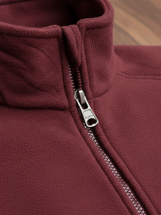Ανδρική Ζακέτα Fleece Μπορντό