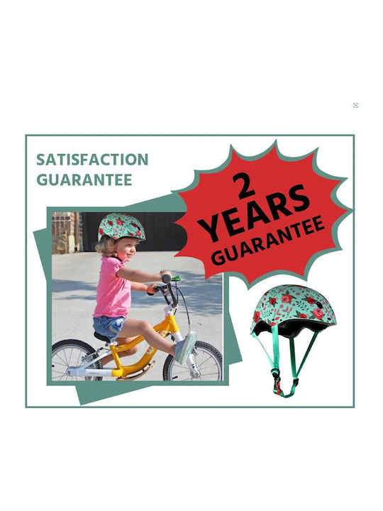 Kiddimoto Floral Παιδικό Κράνος για Ποδήλατο Πόλης Πράσινο