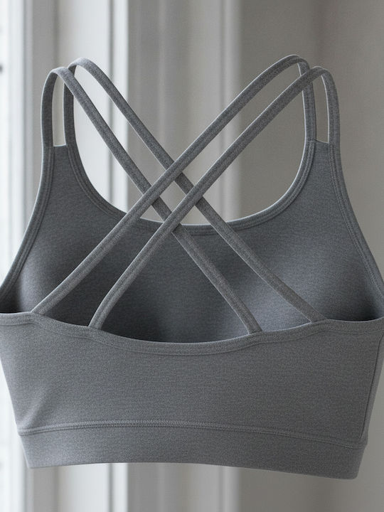 S274F Women's Sports Bra without Padding Grey Marl