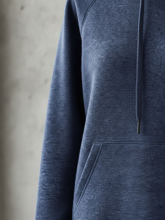R-281F-0 Γυναικείο Φούτερ με Κουκούλα Bright Navy Marl