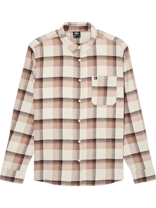 Motherfly Long Sleeve Flannel Shirt in Regular Fit Checked Plaid