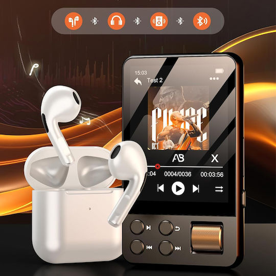 Ruizu MP3 Player 32GB with 2.4" Touch Screen Black M19-32GB