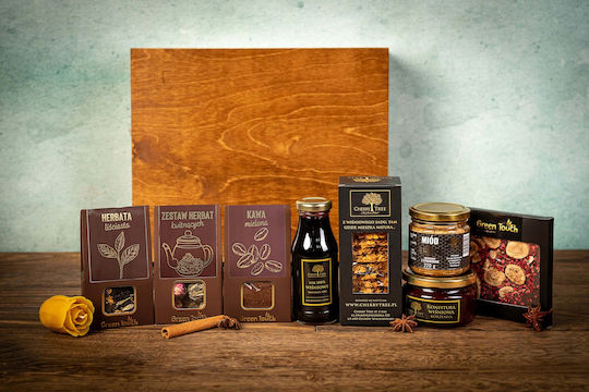 Deluxe Gift Set In A Box Sweets Coffee Tea Blooming