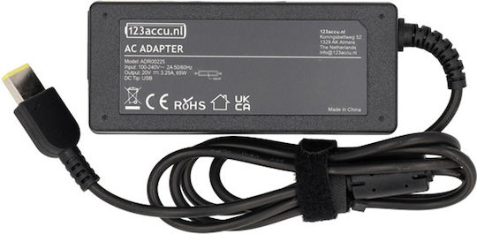 WS Xtreme Power Laptop Charger 65W 20V 3.25A for Lenovo Without Power Cord and with Plug Set