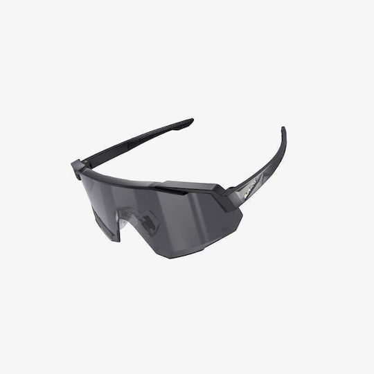 Supacaz Cycling Glasses with Black Frame and Dark Mirror Lenses