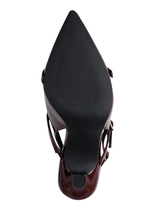 Burgundische Lackleder Pumps von