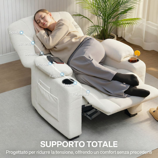 Relax Sessel mit Fußhocker Beige