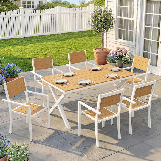 Outsunny Dining Room Set 7 Pieces Outsunny Dining Room Set 7 Pieces