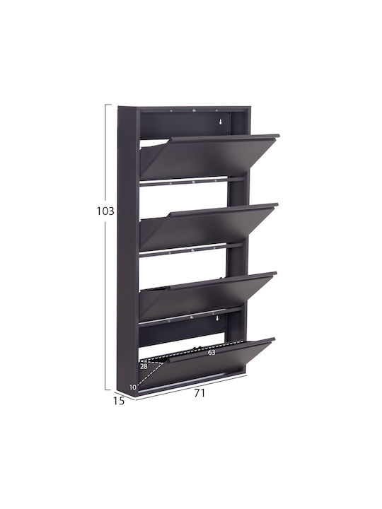 Metall Schuhorganisator Stark 71x15x137cm