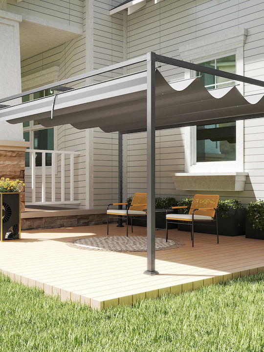 Outsunny Garden Gazebo Grey 4x3m