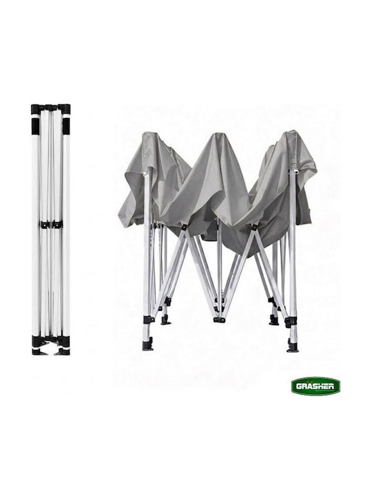 Grasher Foldable Garden Grey Gazebo 3x3m