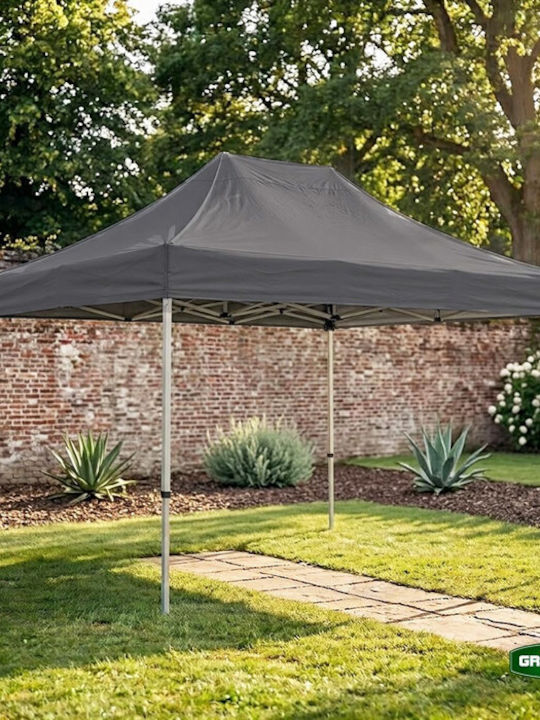 Grasher Gazebo Pliabil De Grădină Gri 3x4.5m