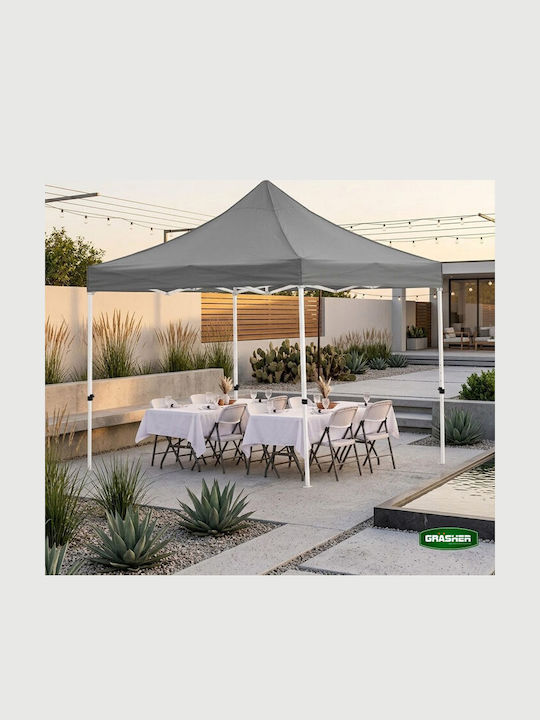 Grasher Foldable Garden Grey Gazebo 3x3m