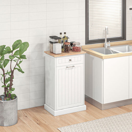 Stehendes Küchenschrank Schublade Weiß 40x28x63cm
