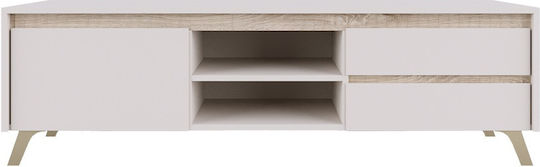 Stand TV de podea Crem 155x45x53.6εκ. Stand TV de podea Crem 155x45x53.6εκ.