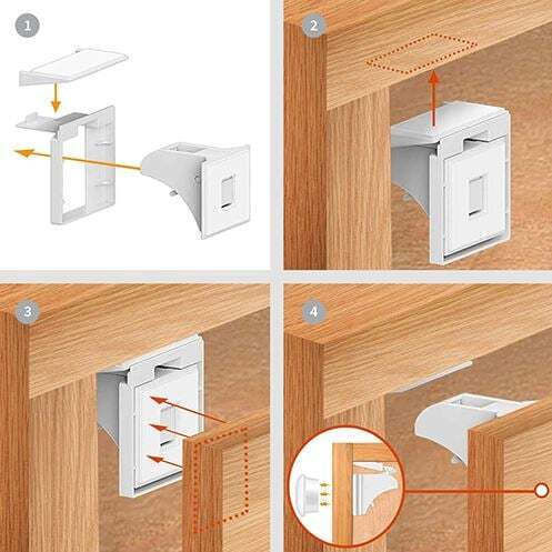 Babyono Cabinet & Drawer Lock with Magnet from Plastic 12.5x18.5cm