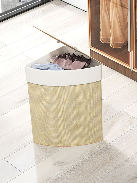 HomCom Καλάθι Απλύτων Bamboo 55lt με Καπάκι 35x35x60cm
