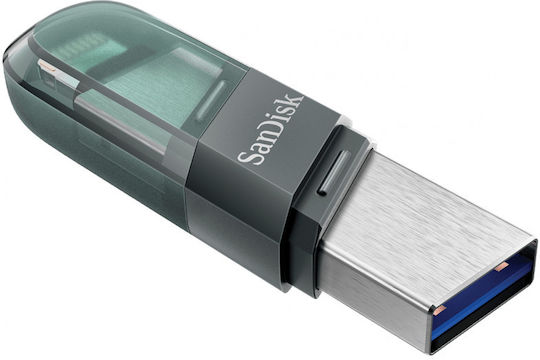Sandisk Ixpand Flip Usb Stick 256gb Usb-a 3.0/lightning Green Black