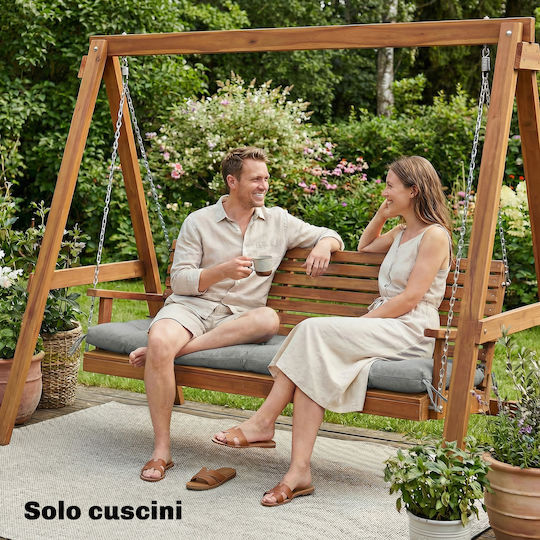 Outsunny Pernă pentru pat de soare cu Spătar Gri Deschis 65x198cm