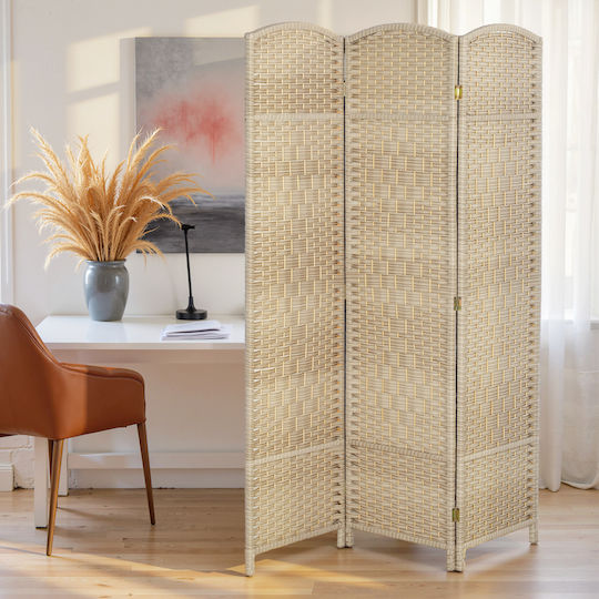 HomCom Paravan Decorativ Pliabil Din Lemn 135x180cm