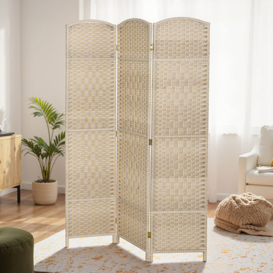 HomCom Paravan Decorativ Pliabil Din Lemn 135x180cm